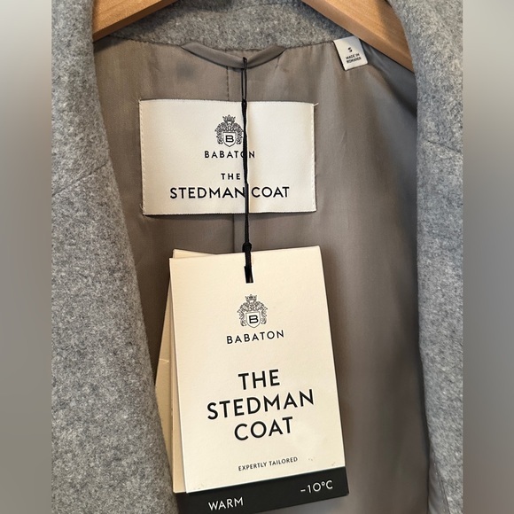 NWT Aritzia Babaton Stedman Coat in Light Gray, size S - Picture 3 of 4